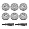 6 Pack Electric Razor Replacement Blades for Handsomeface Replacement Head Handsome Face Shaver, 2 Cleaning Brush view 1