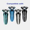 6 Pack Electric Razor Replacement Blades for Handsomeface Replacement Head Handsome Face Shaver, 2 Cleaning Brush view 2