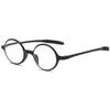 ABETOS Small Round Reading Glasses Retro Vintage Computer Readers for Men Women TR90 Flexible Lightweight Eyeglasses 1.0 1.25 1.5 1.75 2.0 2.25 2.5 2.75 3.0, Matte Black 1.0 view 1