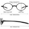 ABETOS Small Round Reading Glasses Retro Vintage Computer Readers for Men Women TR90 Flexible Lightweight Eyeglasses 1.0 1.25 1.5 1.75 2.0 2.25 2.5 2.75 3.0, Matte Black 1.0 view 2