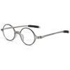 ABETOS Small Round Reading Glasses Retro Vintage Computer Readers for Men Women TR90 Flexible Lightweight Eyeglasses 1.0 1.25 1.5 1.75 2.0 2.25 2.5 2.75 3.0, Clear Grey 3.0 view 1
