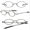 ABETOS Small Round Reading Glasses Retro Vintage Computer Readers for Men Women TR90 Flexible Lightweight Eyeglasses 1.0 1.25 1.5 1.75 2.0 2.25 2.5 2.75 3.0, Clear Grey 3.0 view 3