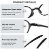 ABETOS Small Round Reading Glasses Retro Vintage Computer Readers for Men Women TR90 Flexible Lightweight Eyeglasses 1.0 1.25 1.5 1.75 2.0 2.25 2.5 2.75 3.0, Clear Grey 3.0 view 4