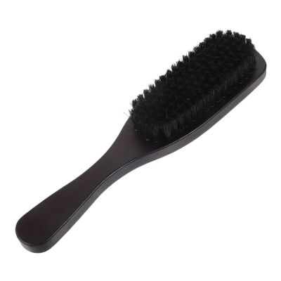 POPETPOP Boar Bristle Beard Brush Wooden Handle for Men Curly Hair Styling and Detangling Hair Brush Grooming Tool for Mustache