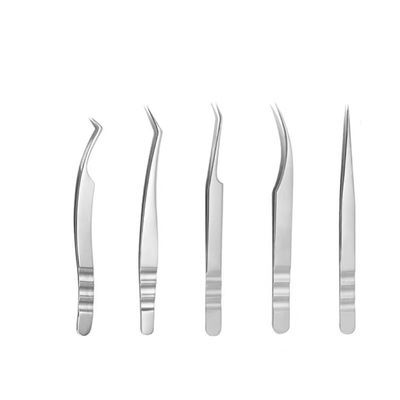 1Pcs Eyelash Extension Tweezers Volume Isolation Precise Lash Clips Nano Technology Eyelash Blossoming Grafting Tweezers (UKR-04 Straight tweezers)