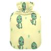 Yellow Green Dinosaur Hot Water Bottle Pouch, Period Hot Water Bag, Hot Water Bag for Pain Relief, Hot and Cold Compress view 1