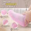 Revosoxs Diabetic Bamboo Socks for Men and Women, 5 Pairs Low Cut, Loose Top, Size M, Pure Color-m view 3