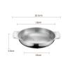 ,Saucepan Flat Bottom Stainless Steel Paella Frying Pans with Handles Saucepan Cooking Pot Kitchenware Cookware Kitchen Utensils Wok view 2