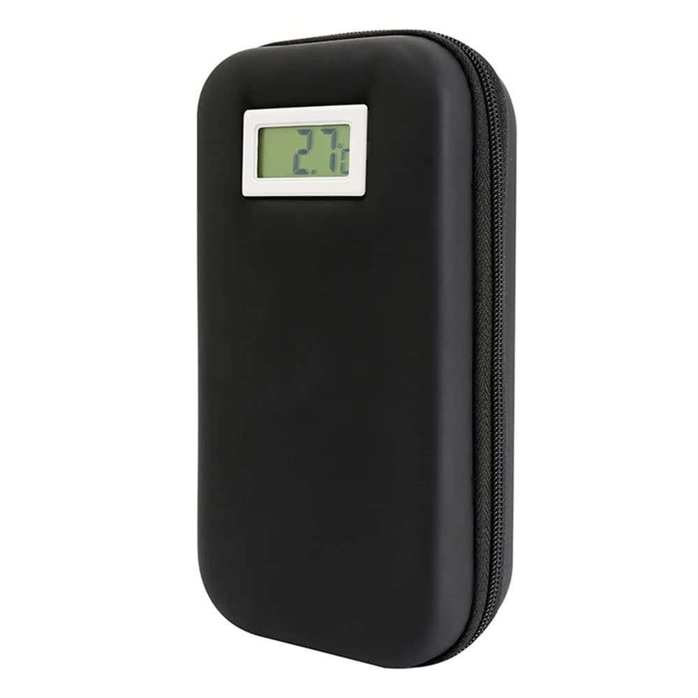 VducK Insulin Cooler Travel Case, Mini Drug Constant Temperature Refrigerator with 2 Ice Packs Insulin Travel Bag for Insulin Pens, Temperature Display Without Charging