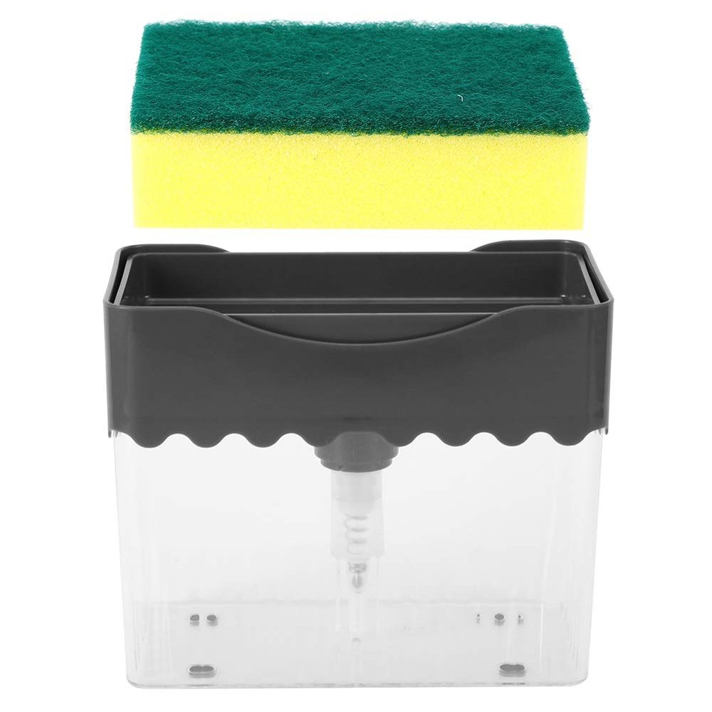 UPQRSG Detergent Dispenser, Washing Up Liquid Dispenser with Dishwasher Sponge Accessories, Automatic Detergent Dispenser, Sink Worktop Organiser