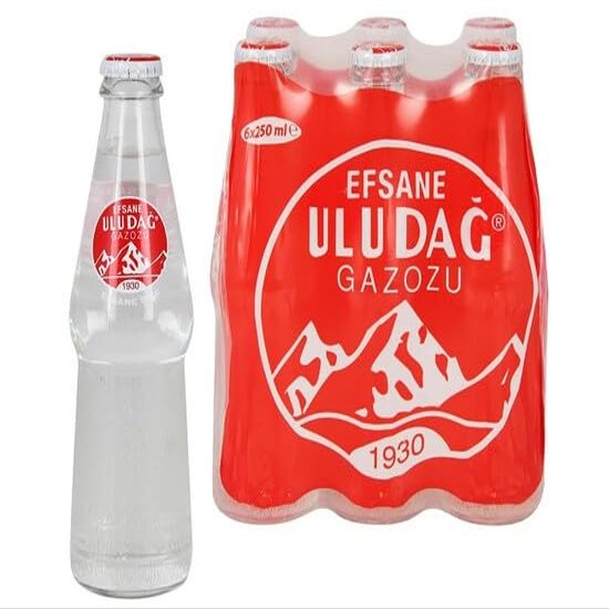 Efsane Uludag Gazoz | Fruit Fizzy Soft Drink | 24 x 250ml | Glass Bottle | Since 1930
