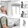 Knig Design Beard Apron - Effective Beard Care and Styling Protection - Comfortable Cotton Bib Apron with Velcro Fastening - Fashionable Hair Protection for Men and Women, White, One Size view 2