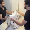 Knig Design Beard Apron - Effective Beard Care and Styling Protection - Comfortable Cotton Bib Apron with Velcro Fastening - Fashionable Hair Protection for Men and Women, White, One Size view 4