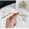 PARWANA Anti Blue Light Presbyopic Glasses Computer Readers Oversized Reading Glasses Anti UV Square Flat Light Mirror (Color : Tea, Size : +150) view 2