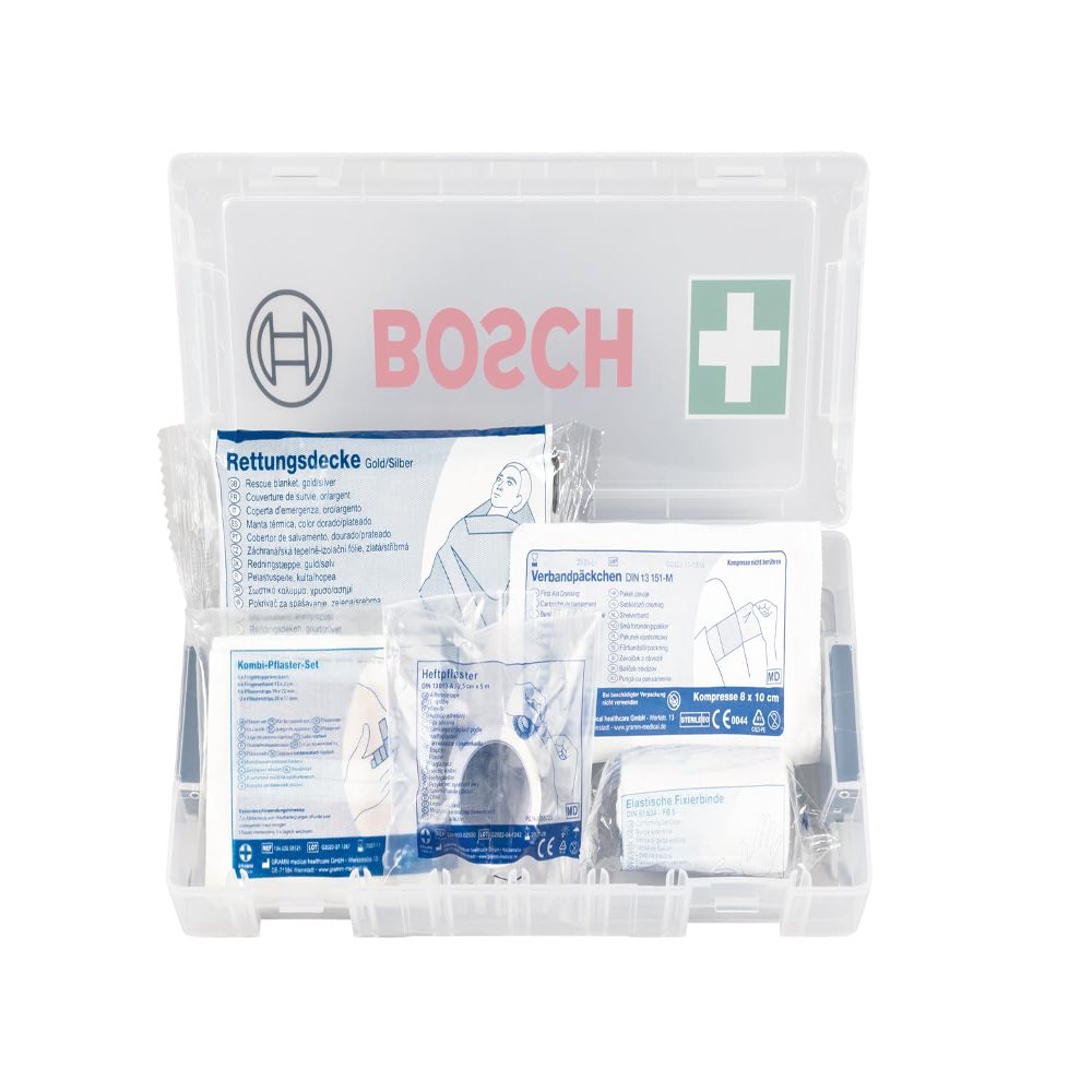 Bosch Professional Micro First Aid Kit (in Micro L-BOXX, up to 8 compartments, incl. Basic First aid Materials)