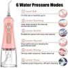 ARTSZY Tooth Cleaner Water Dental Flosser Cordless,Portable Cordless Waterproof Water Flossers for Teeth with 6 Modes&USB Charging,360 Rotating Nozzle, for Tooth Clean view 3