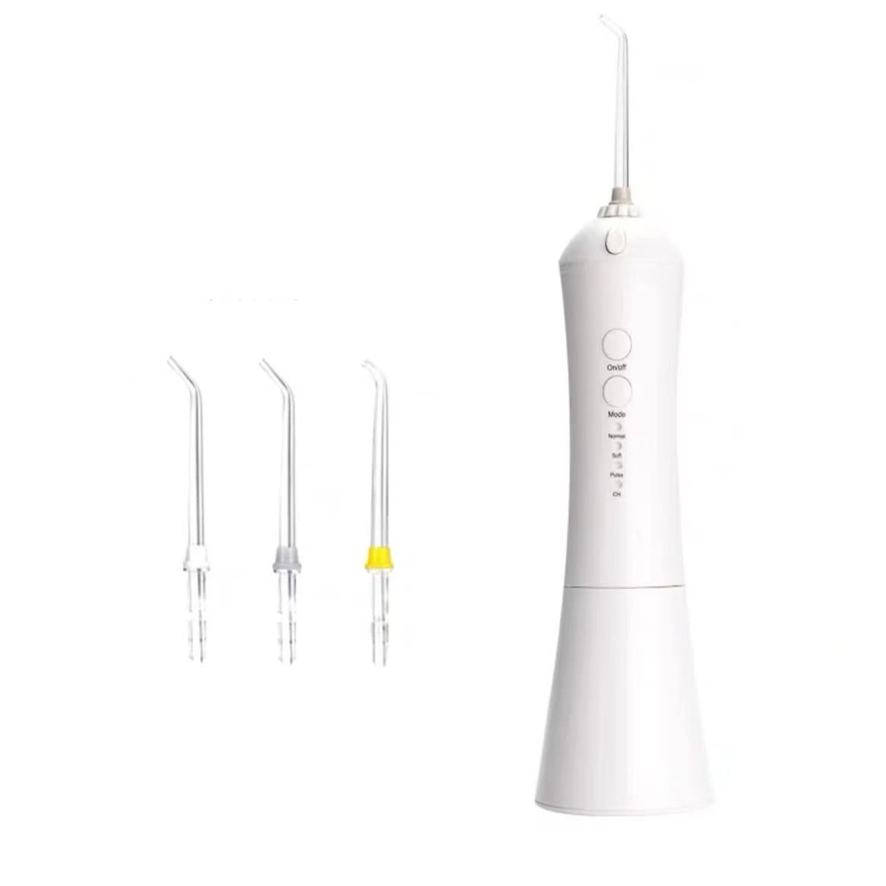 ARTSZY Teeth cleaner Electric Portable Water Flosser,USB Rechargeable Waterproof Teeth Cleaner for Home,with 3 Modes, 360 Rotatable Nozzle,230ml Removable Water Tank, Suitable for Business Trip