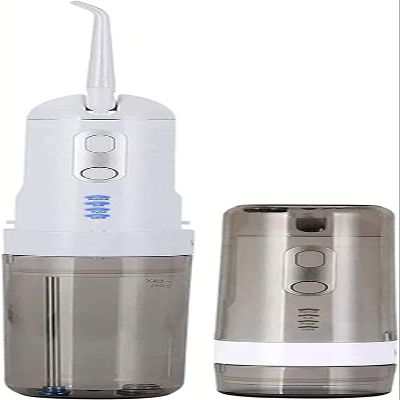 ARTSZY Teeth Cleaner Household Electric Teeth Cleaner,Portable Multifunction Waterproof Water Flosser Oral Irrigator,USB Charging,with 3 Cleaning Modes, 5 Jet Tips,for Home Travel and School