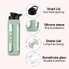 Asbirg Glass Protein Shaker Bottle 700ml  Leakproof & BPA-Free  Borosilicate Glass Gym Shaker with Spiral Mixing Ball for Smooth Protein Shakes, Smoothies, Meal Replacement & Fitness - Pastel Green view 2