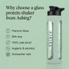 Asbirg Glass Protein Shaker Bottle 700ml  Leakproof & BPA-Free  Borosilicate Glass Gym Shaker with Spiral Mixing Ball for Smooth Protein Shakes, Smoothies, Meal Replacement & Fitness - Pastel Green view 4