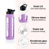 Asbirg Glass Protein Shaker Bottle 700ml  Leakproof & BPA-Free  Borosilicate Glass Gym Shaker with Spiral Mixing Ball for Smooth Protein Shakes, Smoothies, Meal Replacement & Fitness - Pastel Purple view 2