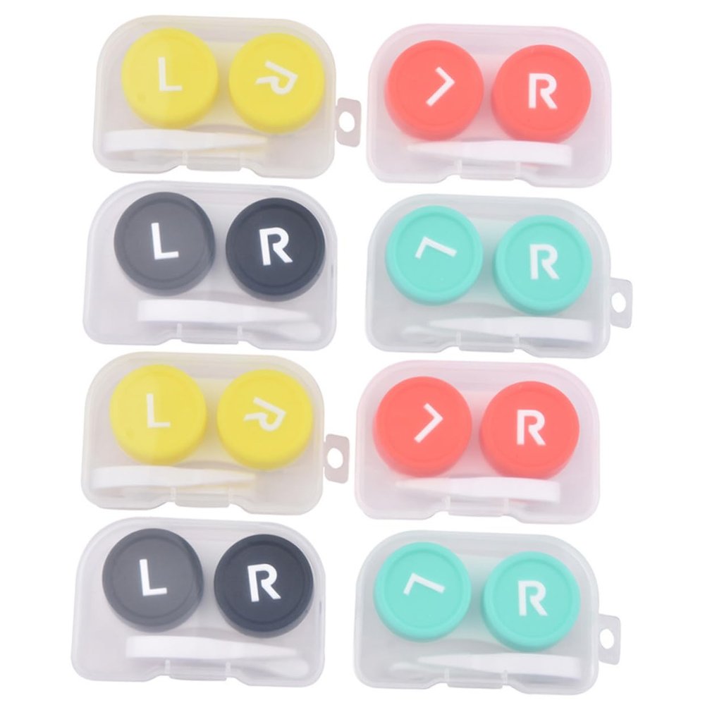 LALAFINA 8pcs Professional Cases Lenses Cleaner Holder Portable Travel Supplies for Eye Care