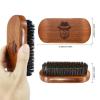 Beard Brush for Men, Boar Bristle Black Walnut Wood Beards and Mustaches Grooming Set Including 100% Pure Boar Bristle Beard Brush, Beard Comb, Mustache Scissors, and Travel Bag view 3