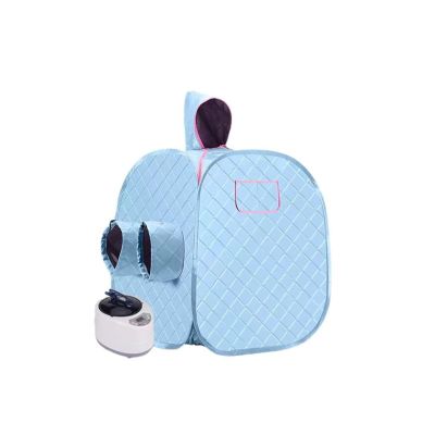 CEKOCK sauna lightweight portable double steam sauna room, remote control timed fumigation machine home steam sauna box(blue)