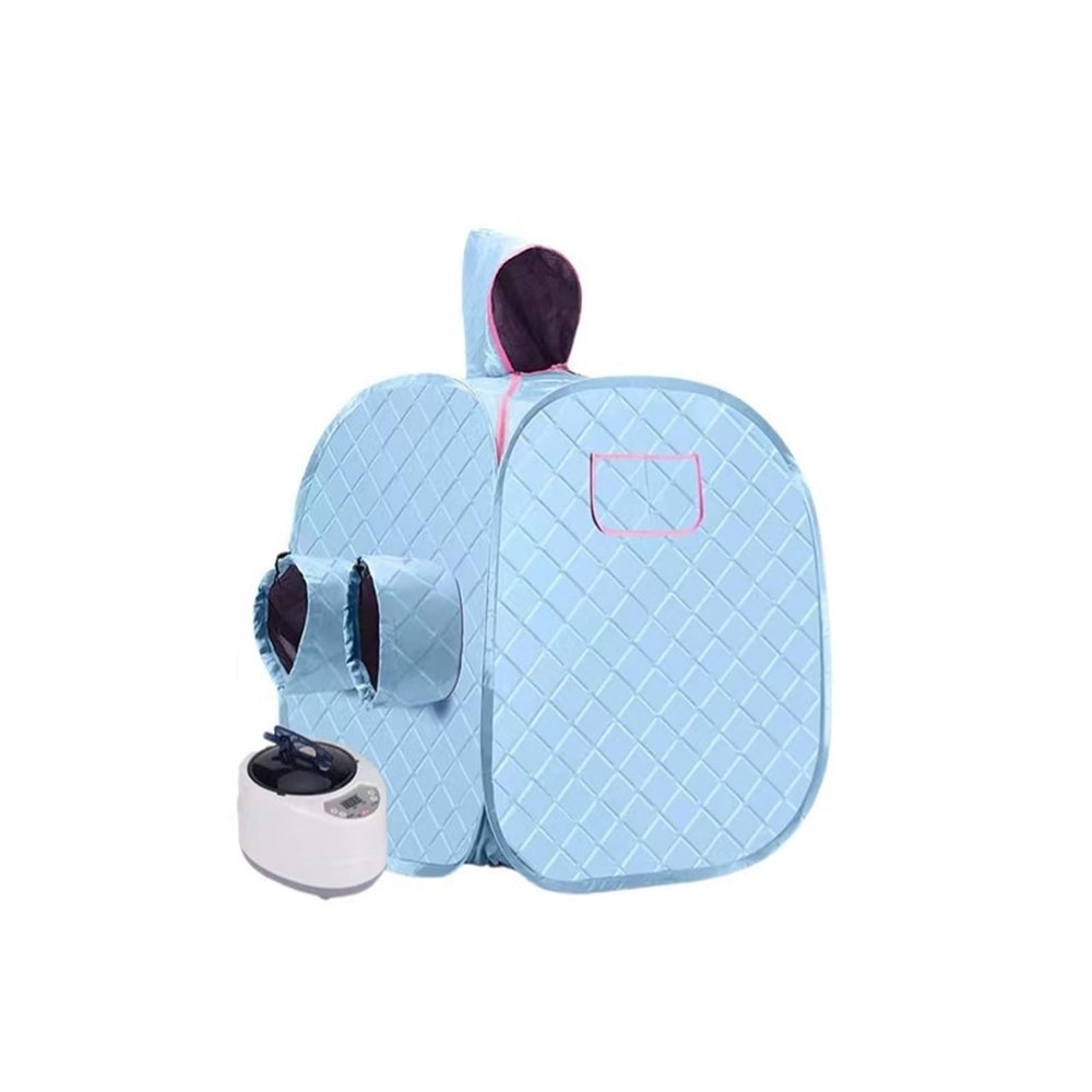 CEKOCK sauna lightweight portable double steam sauna room, remote control timed fumigation machine home steam sauna box(blue)