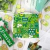 JarThenaAMCS 80pcs St. Patrick's Day Napkins - White, Green - Paper - Multi-Ply - Festive Disposable Napkins view 3