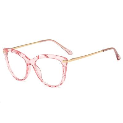 PARWANA Anti Blue Light Reading Glasses Eyewear Women Anti Eyestrain Comfort Computer Readers Cat-Eye Flat Light Mirror (Color : Tea, Size : +300)