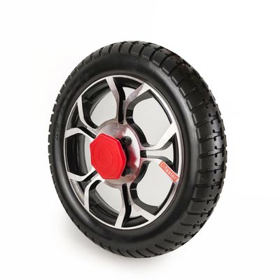 12 Inch Wheel Inflated Tire Tube With Clutch System 17mm Shaft Hole Diameter For Wheelchair Bicycle Scooter (Solid wheel)