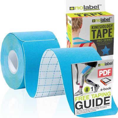 2 Pack Blue Pre Cut Kinesiology Tape, 5m Roll Pre-Cut Body Tape, 5cm Wide Sports Tape, Medical Tape, Physio Tape, Muscle Tape for Muscle Recovery