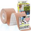 2 Pack Skin Pre Cut Kinesiology Tape, 5m Roll Pre-Cut Body Tape, 5cm Wide Sports Tape, Medical Tape, Physio Tape, Muscle Tape for Muscle Recovery view 1