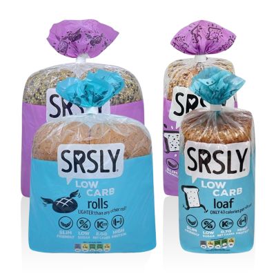 SRSLY Low Carb Keto Bread Bundle x4 | 0.7G Carbs 43 Kcals | Freshly Baked Light & Fluffy | Sugarwise Certified Low Calorie High Protein High Fibre Bread