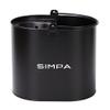 simpa 14L 14 Litre Stylish Metal Mop Buckets with Matt Black Colour Finish. view 1