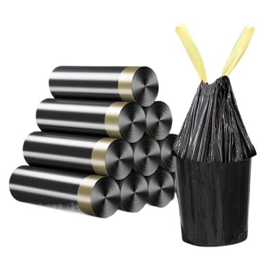 1/5 Rolls Disposable Dustbin Bag Household Large Capacity Trash Bag Kitchen Bathroom Portable Cleaning Big Plastic Bag (Color : Blue-45X50cm, Size : 5 rolls-100pcs)