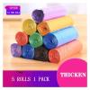 5 Rolls 1 Pack 100Pcs Household Disposable Trash Pouch Kitchen Storage Garbage Bags Cleaning Waste Bag Plastic Bag (Color : Blue) view 3