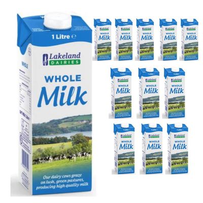 Lakeland Lakeland Whole Milk 3.25% Milk Fat (1LT) x 12 Pieces
