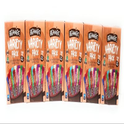 Beanies Instant Coffee Sachets Variety | 12 Sachets per Pack  6 | Mixed Flavours Sampler | Sugar Free, Low Calorie Flavoured Instant Coffee Sticks | Coffee Gift Set