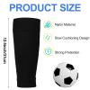 2-Pair Black Kids' Leg Sleeves with Shin Guard for Team Sports and Beginners view 2