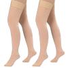Evolyline Medical Closed Toe Thigh High Compression Stockings for Women & Men with Silicone Band, Firm 20-30 mmHg Compression Socks Graduated Support for Varicose Veins Edema Flight view 1