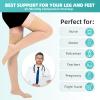 Evolyline Medical Closed Toe Thigh High Compression Stockings for Women & Men with Silicone Band, Firm 20-30 mmHg Compression Socks Graduated Support for Varicose Veins Edema Flight view 2