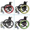 22/24-Inch Silicone Wheelchair Push Rim Covers, Wheelchair Rim Covers, Non-Slip Wear-Resistant Hand Push Cover, Improve Grip And Traction,Green (Color : Orange, Size : 24in) view 2