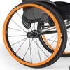 22/24inch Silicone Wheelchair Push Rim Covers, Non-slip Wear-resistant Hand Push Cover, Wheelchair Handrim Covers, Wheelchair Rear Wheel Cover for Improve Grip and Traction,Orange-24inch view 1