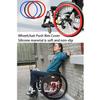 22/24inch Silicone Wheelchair Push Rim Covers, Non-slip Wear-resistant Hand Push Cover, Wheelchair Handrim Covers, Wheelchair Rear Wheel Cover for Improve Grip and Traction,Orange-24inch view 3