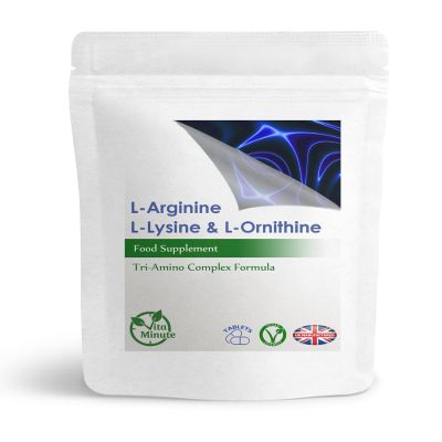 L-Lysine L-Arginine L-Ornithine, Tri-Amino Complex 1400mg Tablets (Pack of 90)