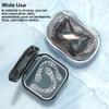 rongweiwang Portable Dental Case Retainer Braces Storage Box Seal Transparent with Partition Toothpicks Floss Holder Travel, Pink, S view 3