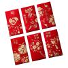 6 Pieces Chinese New Year Red Envelopes 2024 Red Packet Hong Bao for Birthday, Style F view 1