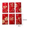 6 Pieces Chinese New Year Red Envelopes 2024 Red Packet Hong Bao for Birthday, Style F view 3